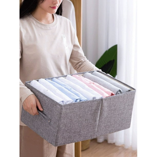 Wardrobe Clothes Organizer Foldable Cotton Linen Closet Storage