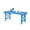 Sky Blue, variant on HDPE Outdoor Dining Table for 6, 66.9" Rectangular Patio Dining Table with 2.2" Umbrella Hole, All-Weather Outdoor Table for Backyard, Deck, Garden, Poolside, Pearl