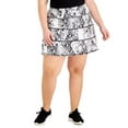 thumbnail image 2 of Ideology Womens Activewear Snake-Print Tiered A-Line Skort;1X, 2 of 4