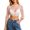 A#White694, variant on Women's Dot Mesh Sheer Blouse Three Quarter Straight Tops Oktoberfest Meetup Shirts