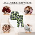 thumbnail image 7 of Pofeuu Football Print Womens Pajamas Set Long Sleeve Sleepwear Button Down Nightwear Soft Pj Lounge Sets Button Down Pajamas Women-Medium, 7 of 7