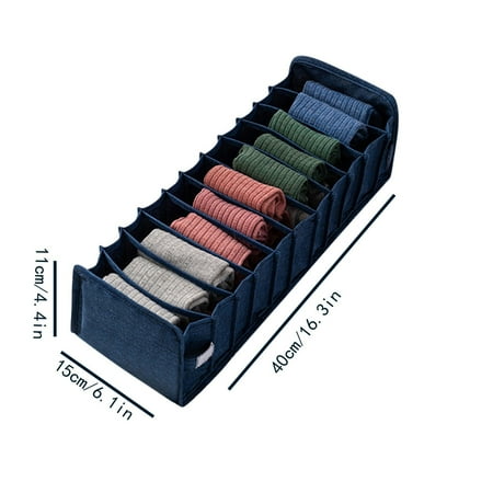 

Fuieoe Organization And Storage Storage Shelves Storage Containers 1-Piece Underwear Storage Box With Compartments Socks Bra And Panties