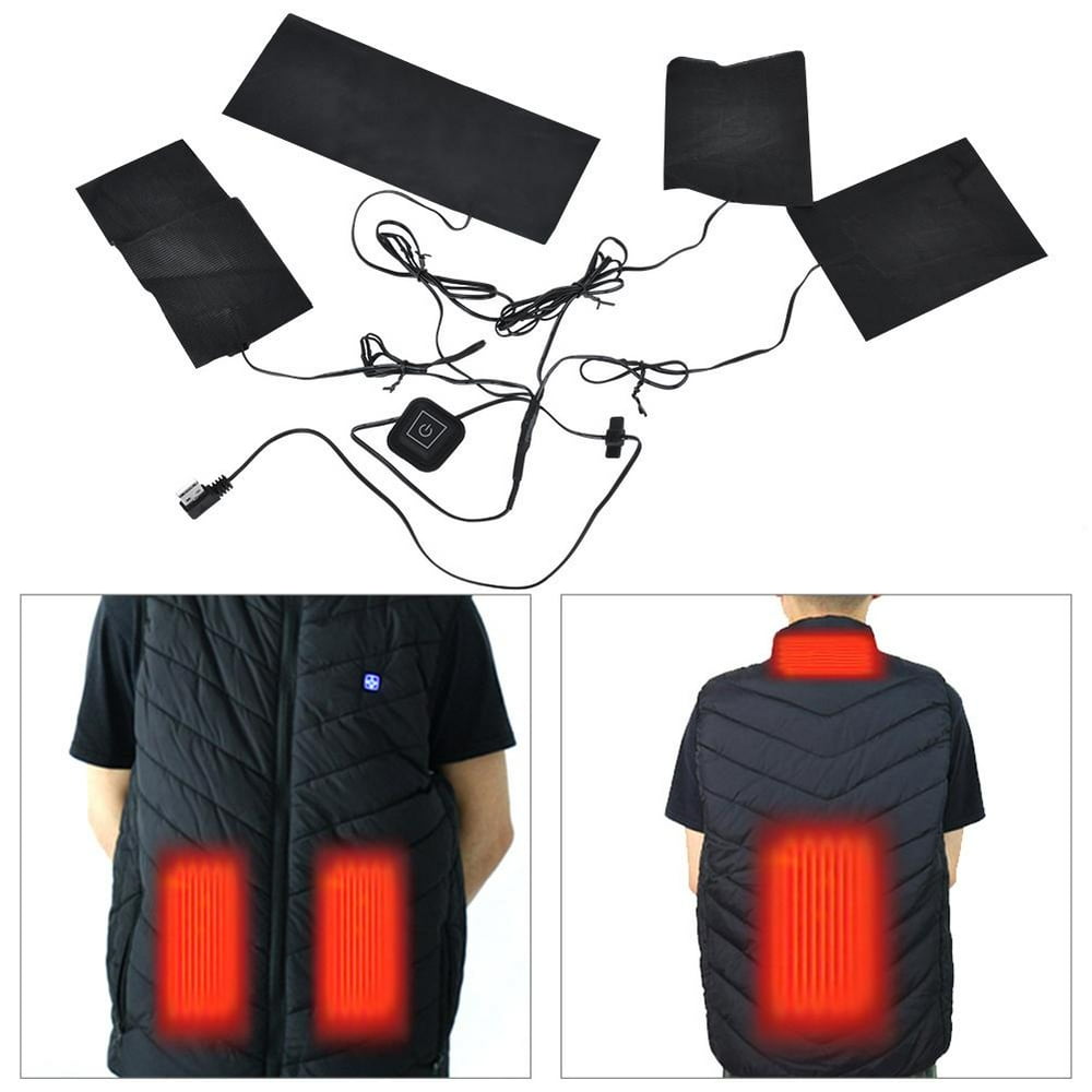 LYUMO 5V 2A USB Electric Heated Jacket Heating Pad Adjustable