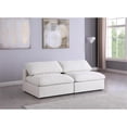 thumbnail image 2 of Meridian Furniture Serene Deluxe Cream Linen Fabric Modular Armless Sofa, 2 of 5