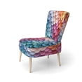 thumbnail image 3 of Designart "Harmonious Spectrum Opt Art wall decor II" Chaise d'Appoint Moderne Rembourrée Multicolore - Fauteuil Moderne pour Chambre, 3 of 7