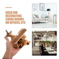 thumbnail image 3 of FRCOLOR Wooden Airplane Model Vintage Plane Wooden Crafts Retro Airplane Figurines Propeller Airplane Decoration Wood Aircraft Desktop Ornament, 3 of 8
