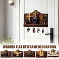thumbnail image 6 of Wooden Multifunctional Home Key Holders,2D Flat Communion Art Keychain Rack with 4 Hooks,Christian Christmas Autumn Wall Mounted Key Rack,Religious Welcome Sign Decor for Entryway, 6 of 8
