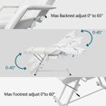 thumbnail image 3 of OmySalon Professional Massage Table,3-Section Adjustable 66in W/Steel Frame, Massage Lash Tattoo Chair&Bed W/2 Split Legs & 1 Tray for Spa Facial Waxing Physical Therapy(White), 3 of 7