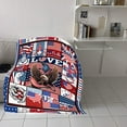 thumbnail image 2 of Dmlowu 4th of July Decorations Fleece Blanket 28x39" Luxury Soft Blanket Multifunctional Bed Blanket Independence Day Warm Throw Blanket for Couch Travel Camping Living Room Home Decor, 2 of 5