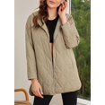 thumbnail image 6 of Long Jackets for Women Fashion 2024 Winter Coat for Women Business Casual Diamond Quilted Hooded Lightweight Jackets, 6 of 8