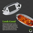 thumbnail image 4 of 8pc 2.5" Amber Red LED Trailer Marker Light Chrome Bezel DOT FMVSS 108 SAE P2Â&nbsp;, 4 of 8
