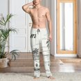thumbnail image 4 of Mens Pajama Pants Bottoms with Pockets - Summer Vacation Scene Camping Van Comfy Mens Pj Pants, Soft Men Lounge Pants, 4 of 5