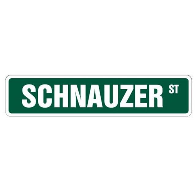 SignMission SS-Schnauzer 4 x 18 Po Schnauzer Signe de la Rue - Grand Propriétaire d'Animaux de Compagnie Amoureux de Chien