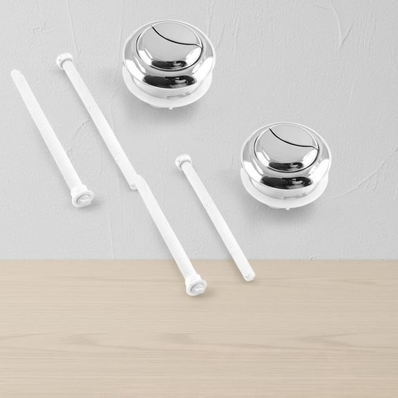 Dual Push Toilet Button Flushing Tank Button Lever Push Button Flush Kit with Thread For Water Valve