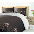 thumbnail image 4 of Ambesonne Wizard Duvet Cover Sets, Screaming Scary Zombies, 2-King, Black, 4 of 6
