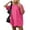 Hot Pink, variant on Ekouaer Summer Rompers for Women Baggy T-shirt Romper Short Sleeve Oversized Reversible Jumpsuit Outfits with Pockets