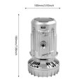 thumbnail image 3 of Lámpara de campamento de ventilador eléctrico de 1500 mAh Solar/recargable/Batería Portable Portable Ventilador Implaz de agua para senderismo, 3 of 9