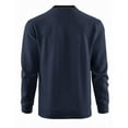 thumbnail image 5 of Lorytime Men Sweatshirts with Pockets Color Block Knit Sweater V Neck Long Sleeve Pullover Oversized Tops Blue 3XL, 5 of 9