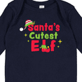 thumbnail image 4 of Inktastic Christmas Santa's Cutest Elf Boys or Girls Long Sleeve Baby Bodysuit, 4 of 5