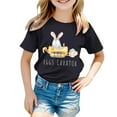 thumbnail image 3 of CAIXIA Easter Shirts Girls T Shirts 5t Cute Bunny Shirt for Toddler Super Soft Crew Neck Short Sleeve Tshirts Girl Tops 5t Basic Tee Baby Boy Summer Clothes 3-4 Years, 3 of 3