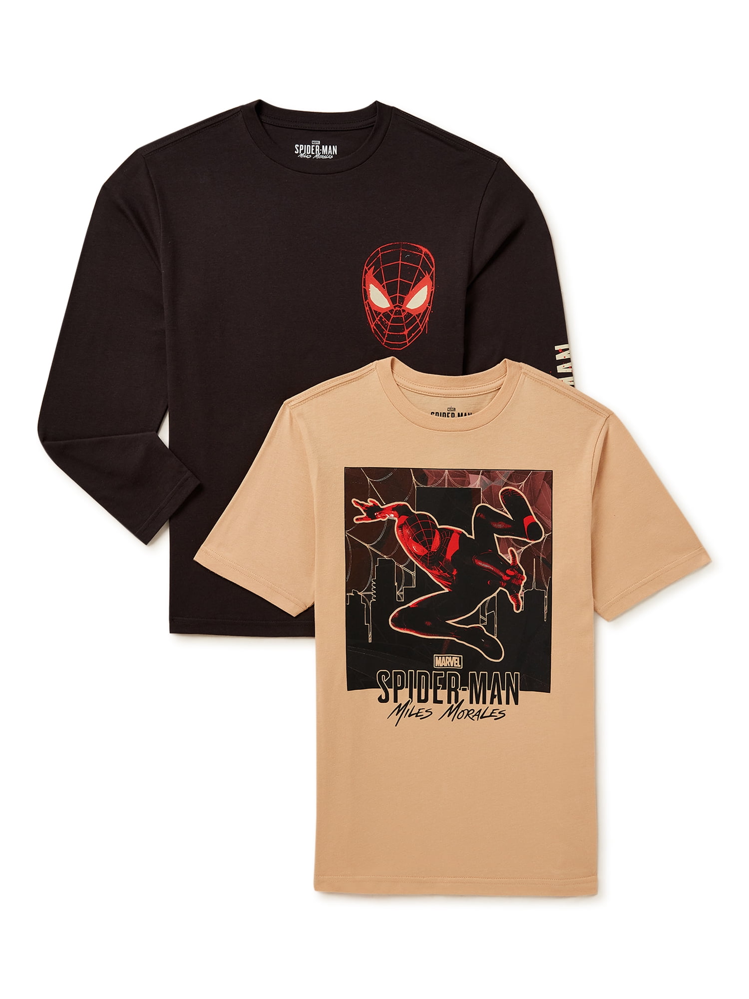Spider Man Boys Miles Morales Short Sleeve And Long Sleeve Graphic Tee spider-man-boys-miles-morales-short-sleeve-and-long-sleeve-graphic-tee