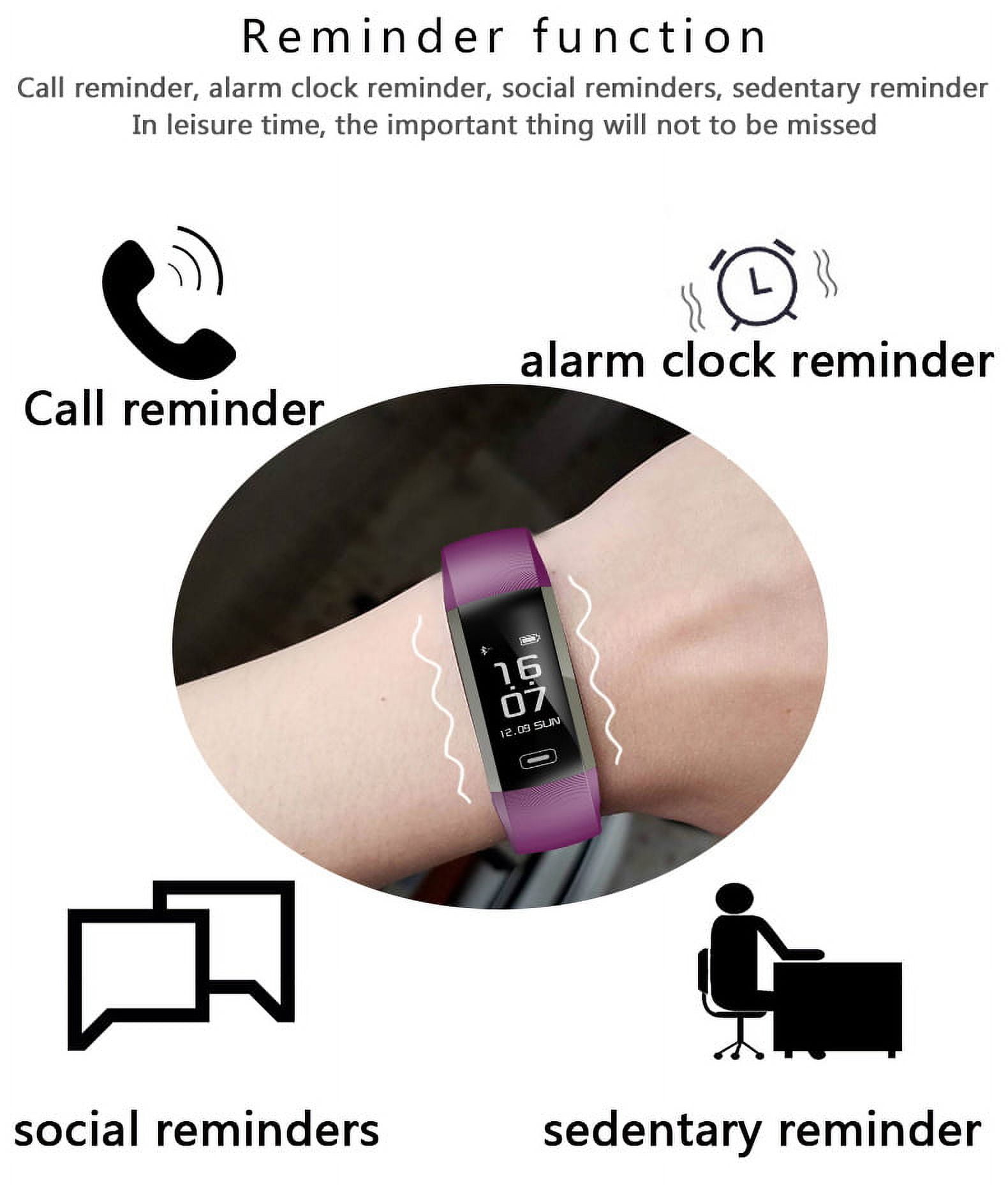 RBX Active Blood Pressure, Heart Rate, and Blood Oxygen Monitor and Activity Tracker with Caller ID and Message Notifications