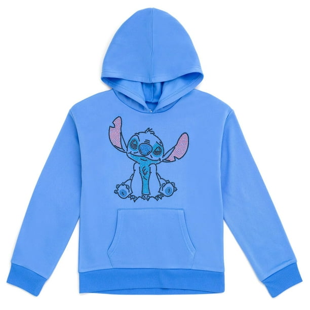 Sudadera con capucha Disney Lilo & Stitch de forro polar para niñas Blue 7