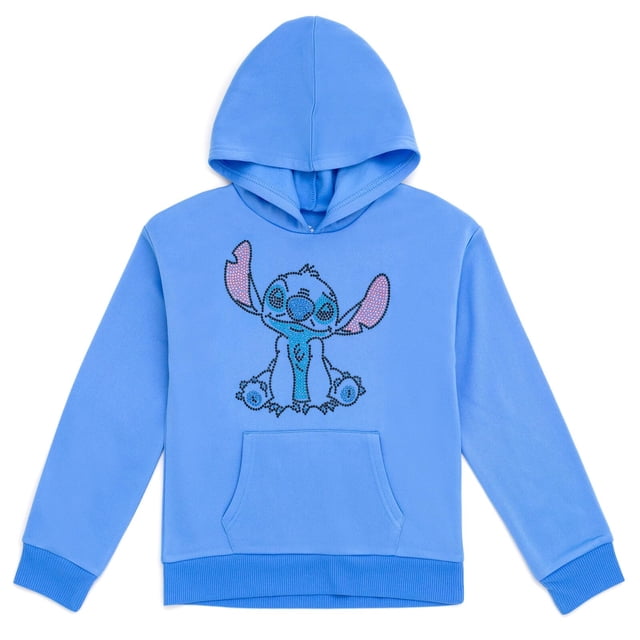 Sudadera con capucha Disney Lilo & Stitch de forro polar para niñas Blue 7