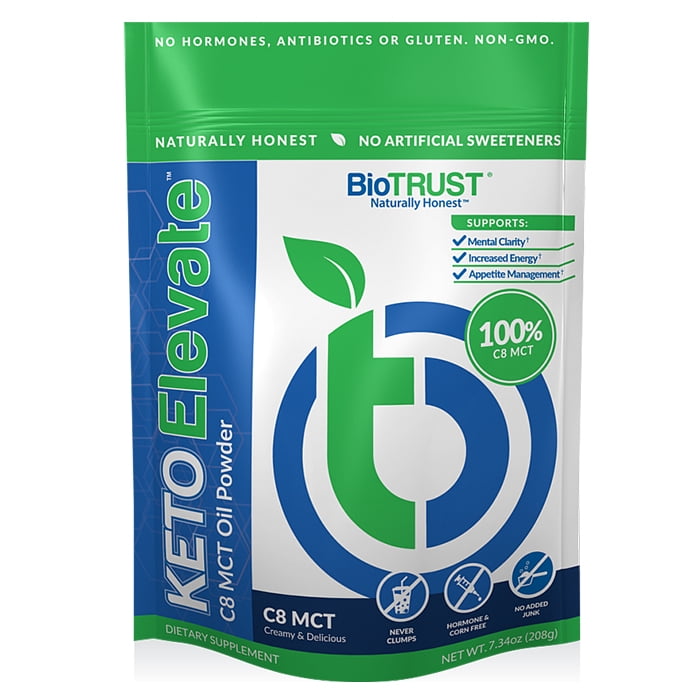 BioTRUST Keto Elevate, Pure C8 MCT Oil Powder, Ketogenic Diet ...