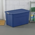 thumbnail image 4 of Sterilite 35 Gallon Latch Tote Plastic, Stadium Blue, 4 of 8