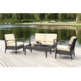 thumbnail image 5 of Safavieh Piscataway Outdoor Contemporary 4 Piece Set with Cushion, 5 of 11