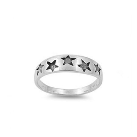 925 Sterling Silver Stars Baby Ring With Cubic Zirconia