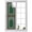 Green, variant on Boho Architecture Window Privacy Film, Folk Twin Arches Black Sky Floral Frame Frosted Glass Window Clings Static Cling UV Heat Blocking Reusable Door Sticker for Bathroom 17.7 x 39.3 Inch