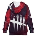 thumbnail image 2 of Dead by Daylight DBD Kids Hoodie Raglan Sleeve Hooded Snap Sweatshirt Casual Wear Soft Breathable Outerwear Winter Clothes 10-11Y, 2 of 3