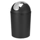 thumbnail image 3 of Mini cubo de basura portátil para residuos de escritorio, cubo de basura con tapa para el hogar, sala de estar, cocina, color negro, 3 of 8