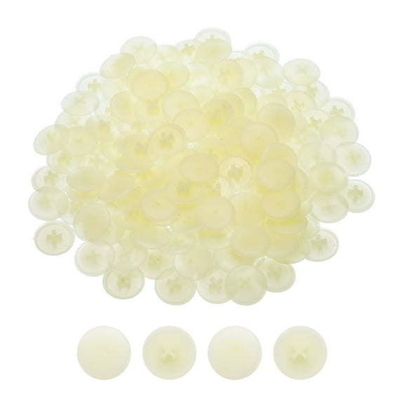 Uxcell 300Pcs Plastic Screw Caps for Phillips Screws Head, 17mm Screw Cap Covers, Beige