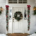 thumbnail image 4 of JGJJUGN Large Christmas Wreath - Artificial Green Rattan Wreath for Front Door - Winter Decor - Faux Floral Wreath for Indoor Outdoor Decorations - Holiday Garland - Festive Home Accents, 4 of 6