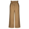 thumbnail image 6 of Wiyuqeen Women's Loose Linen Pants Casual Lightweight Elastic Waist Lounge Pants Wide Leg Trousers with Pocket Summer Trendy Baggy Beach Long Pant, 6 of 7