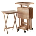 thumbnail image 2 of Winsome Isabelle 6-Piece Snack Tray Set with Removable Serving Tray, Natural Finish, 2 of 11