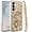 Gold Panda Floral, variant on XPM for Samsung Galaxy S26 Phone Case, Bling Crystal 3D Full Diamonds Luxury Sparkle Rhinestone Hybrid Cover for Samsung s26 (Ultimate Multi Ornament White)