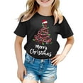 thumbnail image 6 of Girls Shirts 10-12 Girls Kids Merry Christmas Shirt Funny Xmas Graphic Short Sleeve Tee Holiday Casual Family Party Matching Tops, 6 of 6