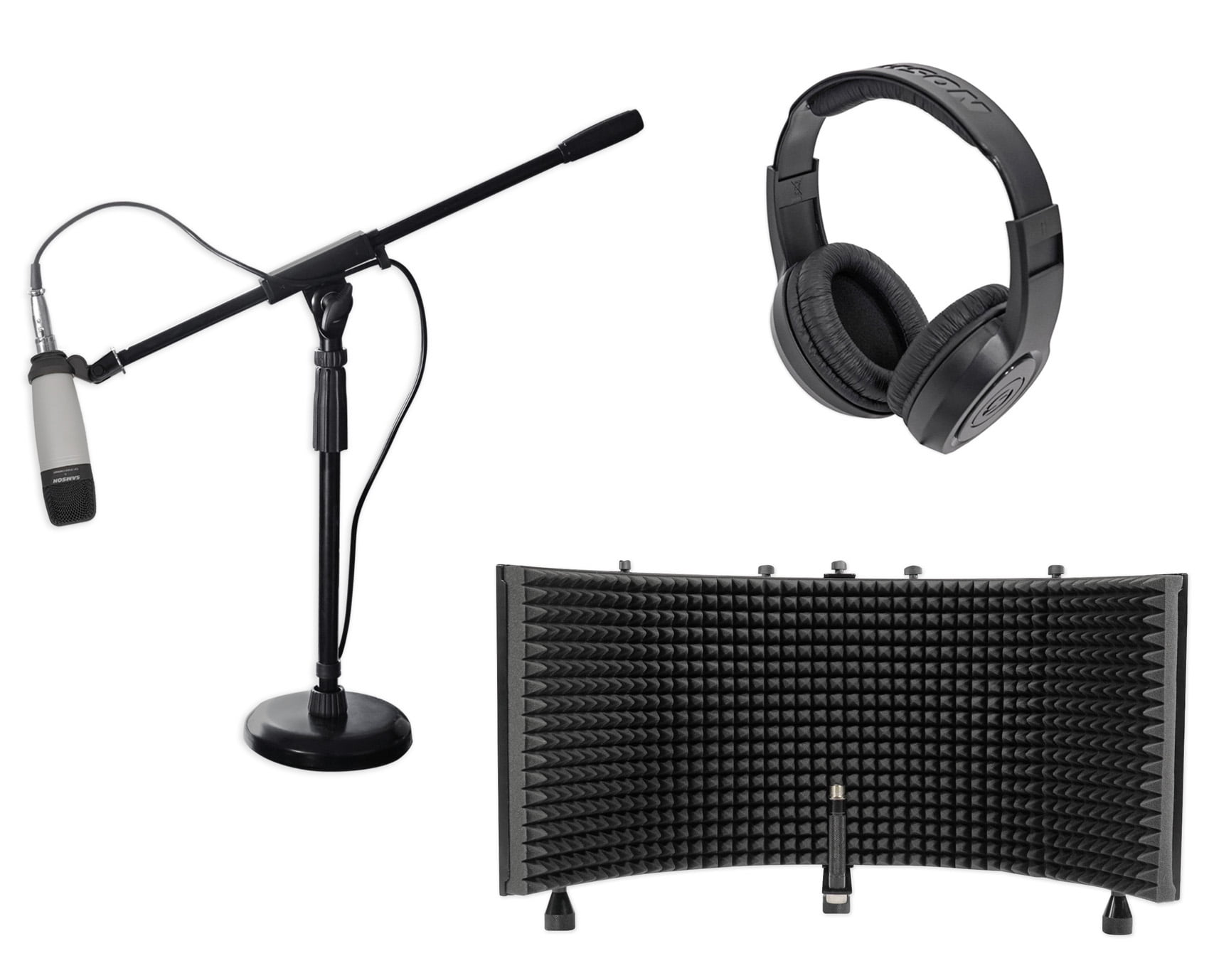 Samson C01 Studio Condenser Recording Microphone Mic+Stand+Headphones