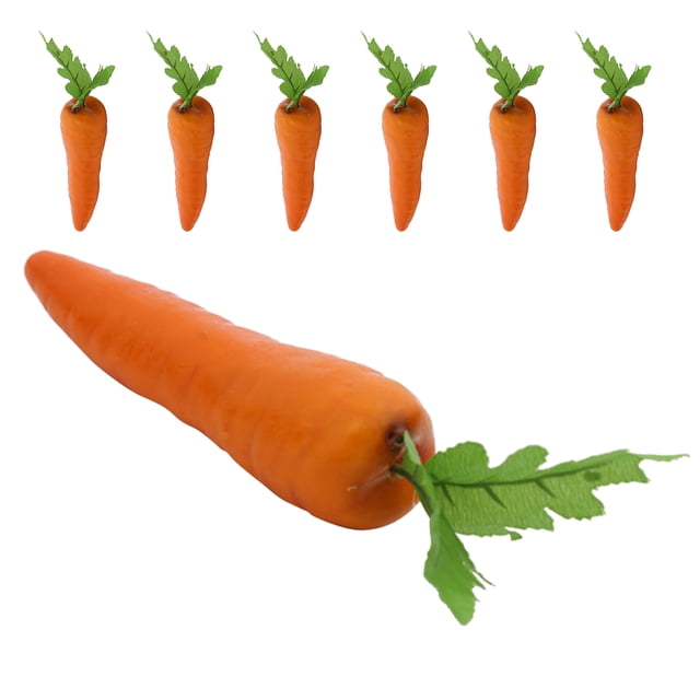 OULII 7Ud Carrots Artificiales Decorativas Con Apariencia Para Y De Cocina