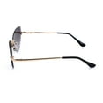 thumbnail image 3 of Womens Floral Petal Bevel Edge Rimless Cat Eye Sunglasses Gold Smoke, 3 of 4