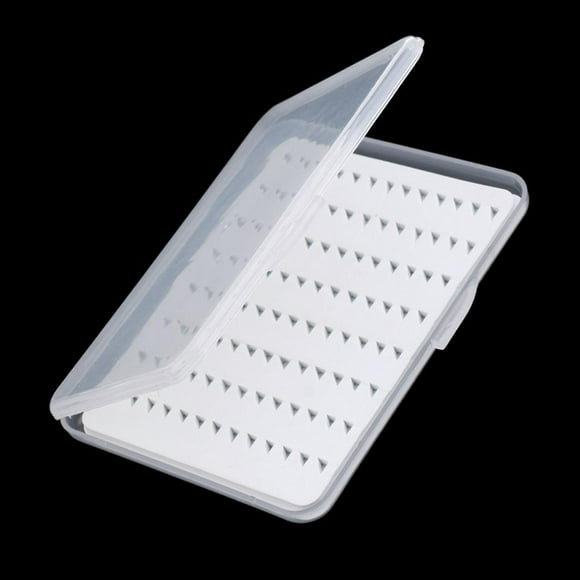 Fly Box Caja de pesca con mosca súper delgada Caja de secado de mosca con inserto de espuma con hendidura ligera METRO Cola Estuche de pesca con mosca