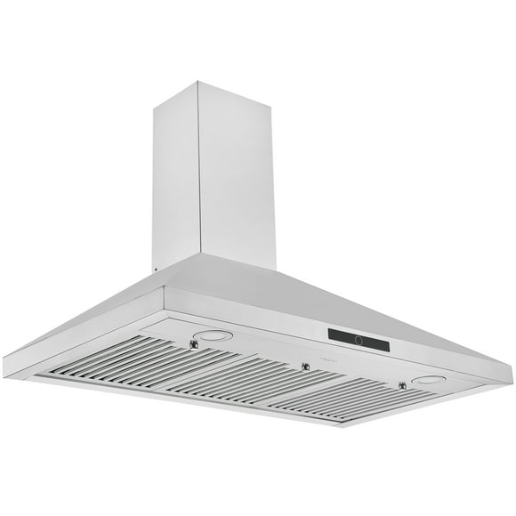 Ancona 36 in. Convertible Wall Mount Pyramid Range Hood in Stainless Steel