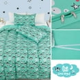 thumbnail image 4 of PiccoCasa 3 Piece Polyester Kids Duvet Cover Set Cartoon Pattern Full Green, 4 of 6