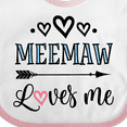 thumbnail image 4 of Inktastic My Meemaw Loves Me Girls Girls Baby Bib, 4 of 4