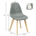 thumbnail image 2 of Gymax Set of 4 Dining Chairs Fabric Cushion Kitchen Side Chairs Gray, 2 of 7