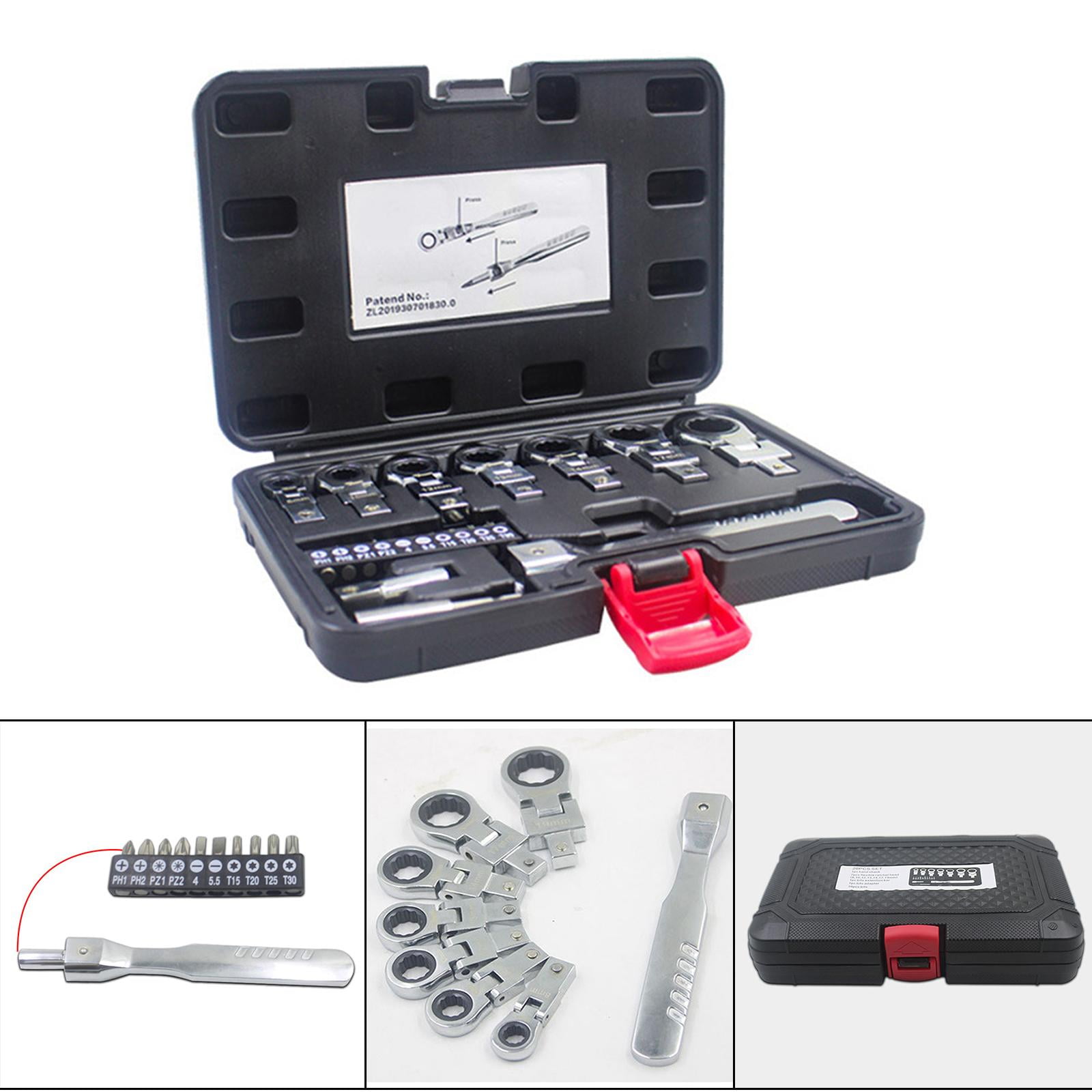 13Pcs Drive Ratchet Socket Wrenches Hand Tool Socket Extension